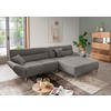 ECKSOFA  in Bouclé Anthrazit  290/166 cm  - Wildeiche/Anthrazit, KONVENTIONELL, Holz/Textil (290/166cm) - MID.YOU