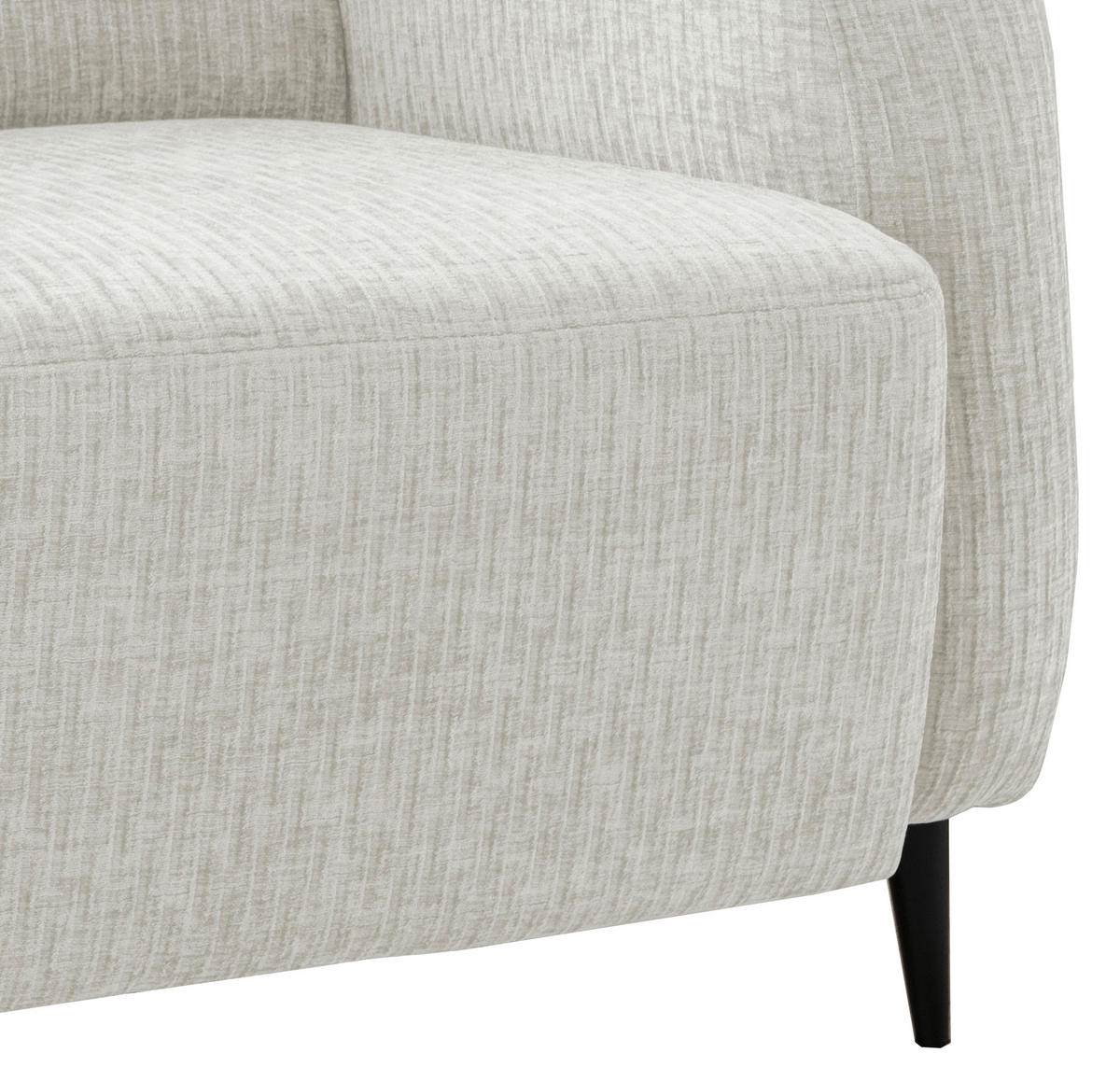 SESSEL in Velours Weiss  - Weiss/Schwarz, Modern, Textil/Metall (85/76/90cm) - Livetastic