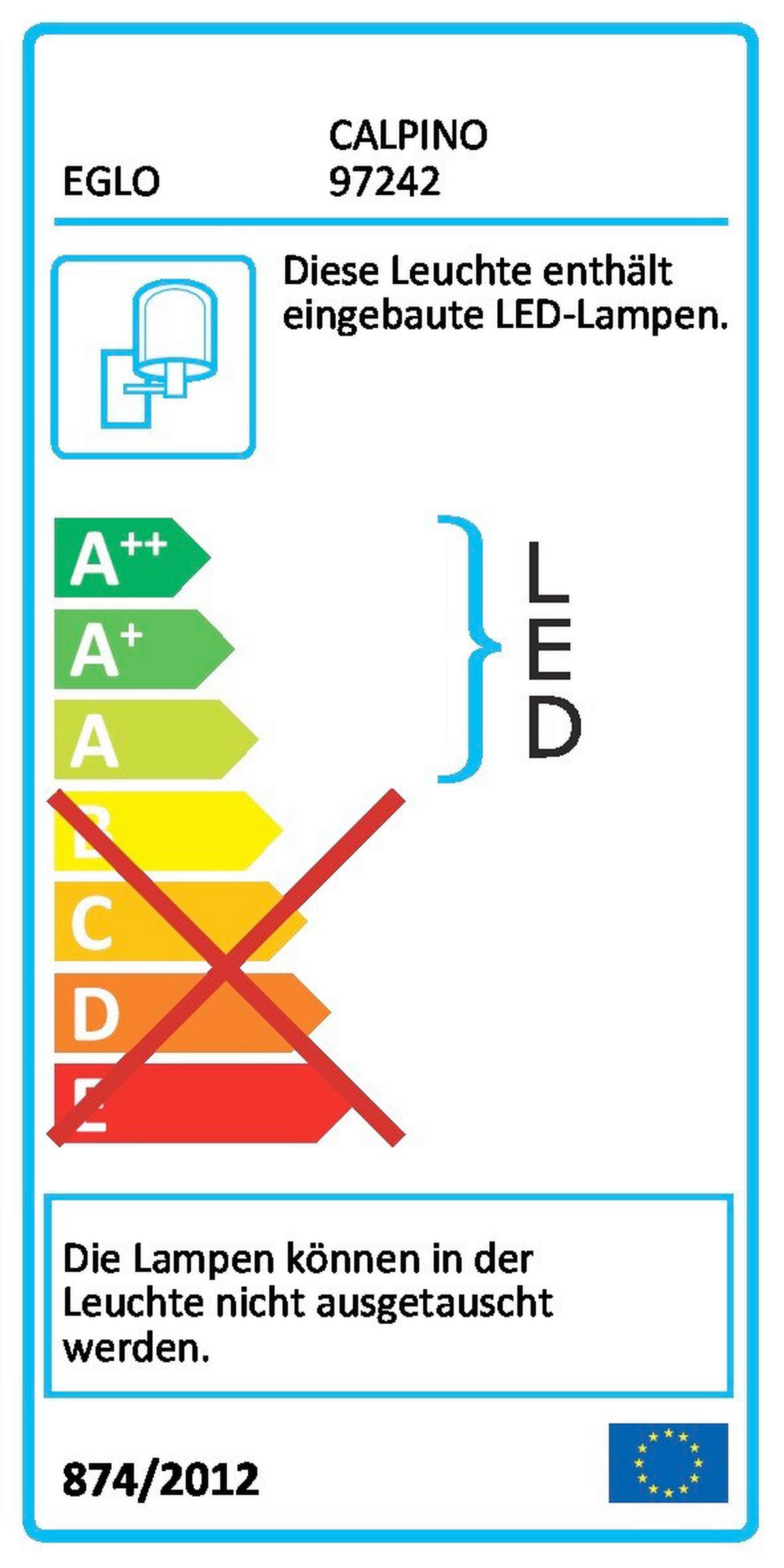 LED-AUßENLEUCHTE Calpino 10,5/10,5/11 cm  - Anthrazit, Basics, Metall (10,5/10,5/11cm) - Eglo