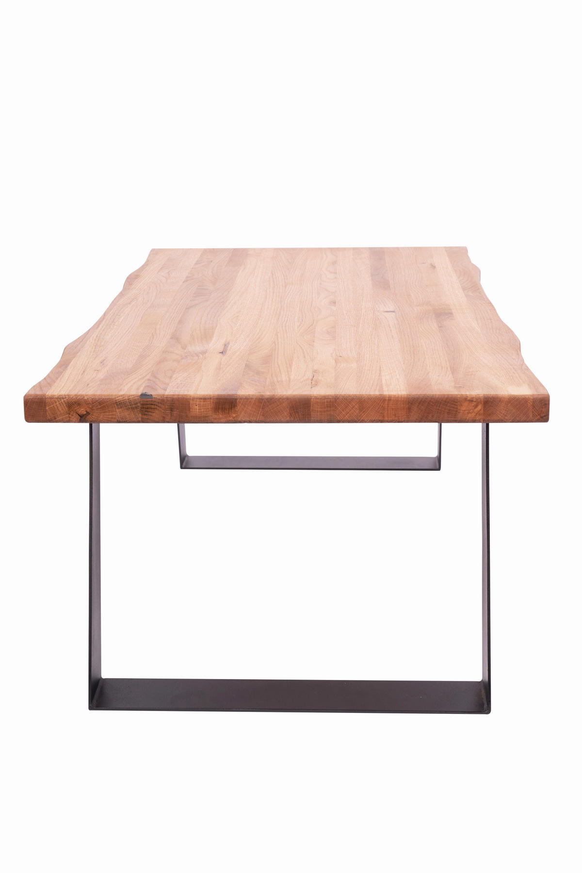 COUCHTISCH in Holz, Metall 110/44/60 cm  - Eichefarben/Schwarz, Natur, Holz/Metall (110/44/60cm)