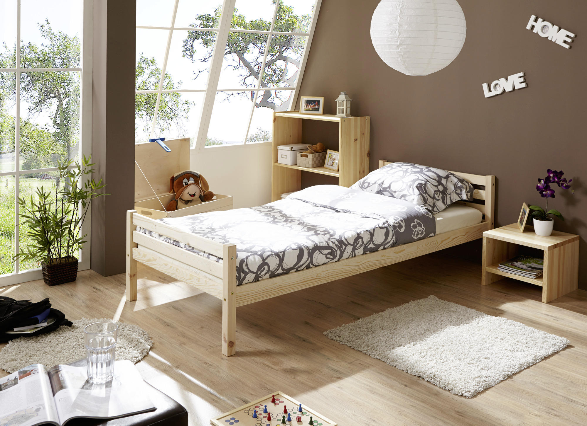 BETT 90/200 cm  in Kieferfarben  - Kieferfarben, KONVENTIONELL, Holz (90/200cm) - MID.YOU