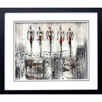 ORIGINALBILD Abstraktes 67/57 cm  - Multicolor/Schwarz, Basics, Papier/Holzwerkstoff (67/57cm)