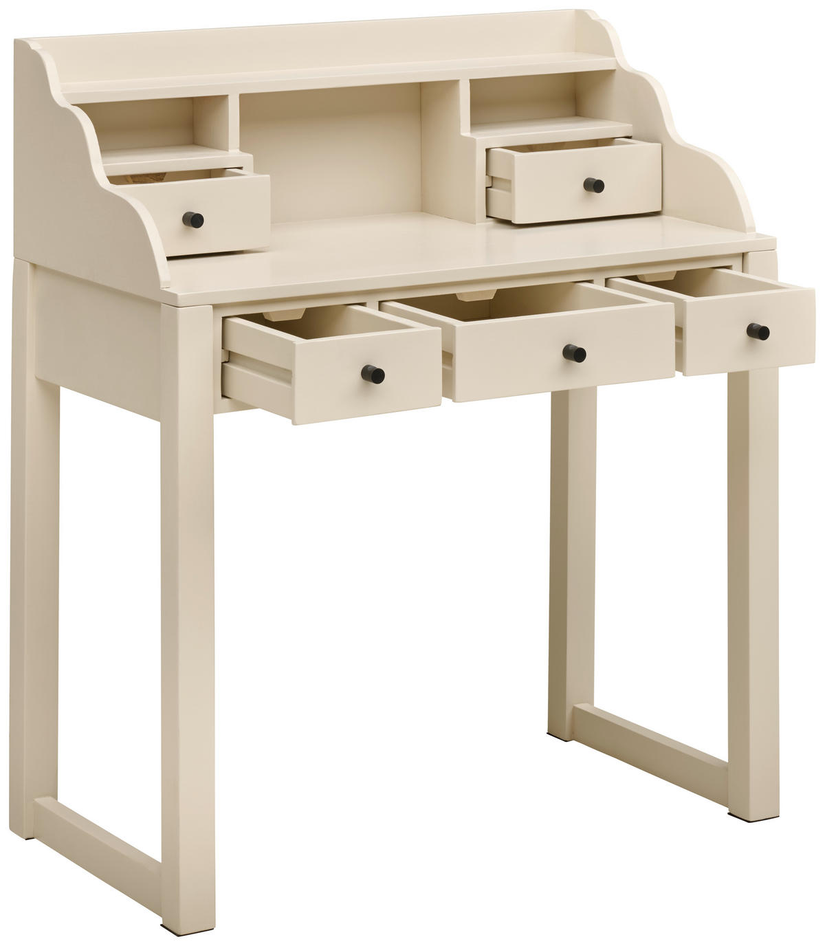 SEKRETÄR  in Weiß  - Schwarz/Weiß, MODERN, Holz/Metall (90/105/50cm) - Livetastic