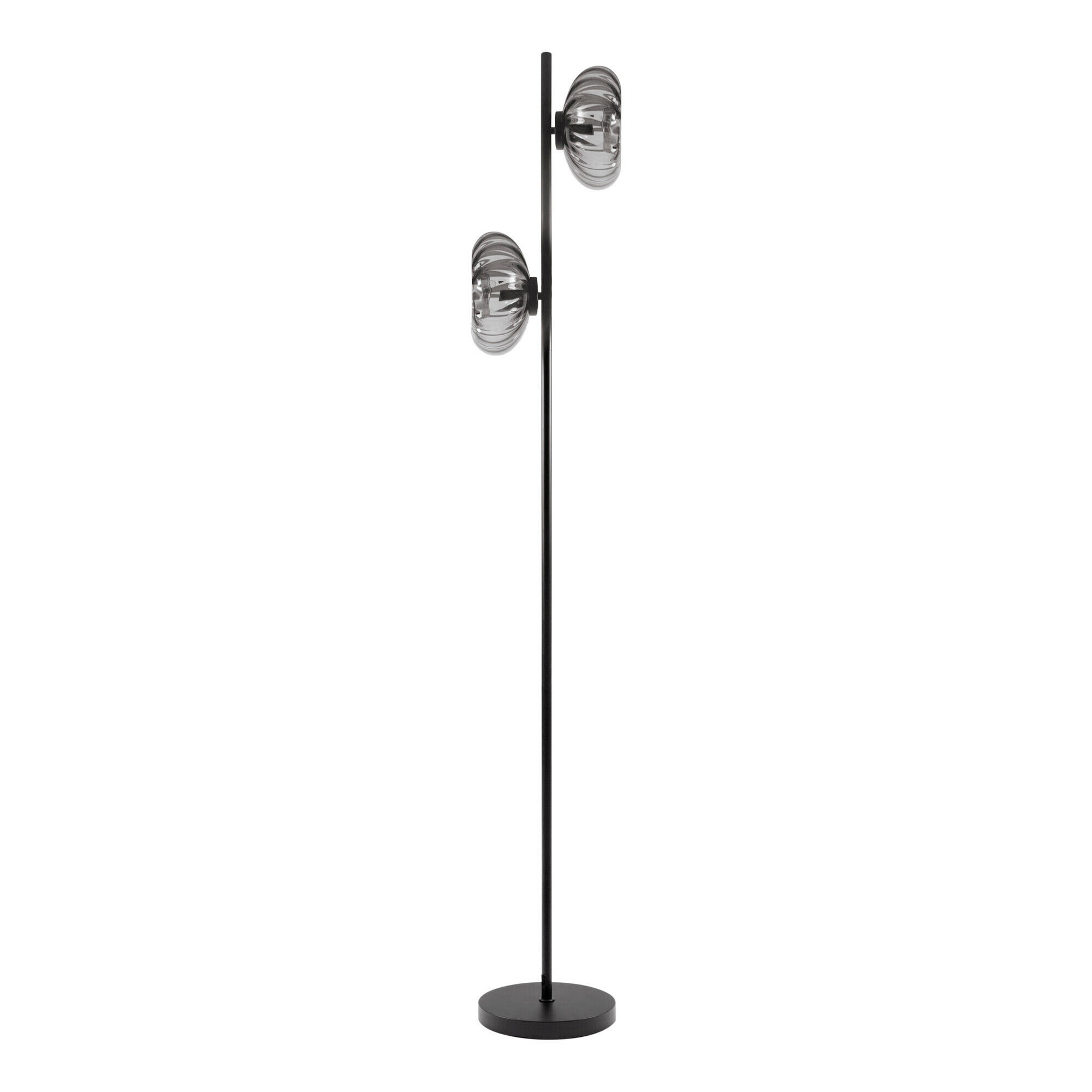 STEHLEUCHTE 25/25,5/170 cm    - Schwarz, Design, Glas/Metall (25/25,5/170cm) - Osram