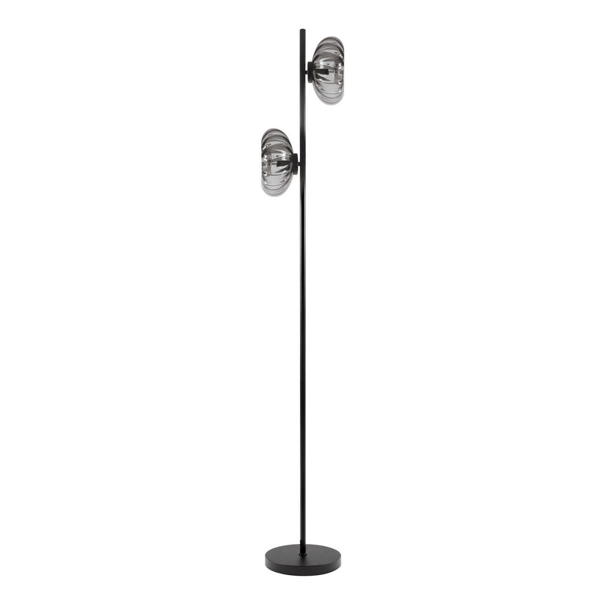 STEHLEUCHTE Modern 25/25,5/170 cm  - Schwarz, Design, Glas/Metall (25/25,5/170cm) - Osram