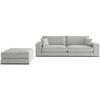 SITZGARNITUR in Webstoff Grau  - Schwarz/Grau, Design, Holz/Textil (278/85/103cm) - Livetastic