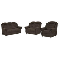 SITZGARNITUR Chenille Braun  - Schwarz/Braun, KONVENTIONELL, Kunststoff/Textil - Livetastic