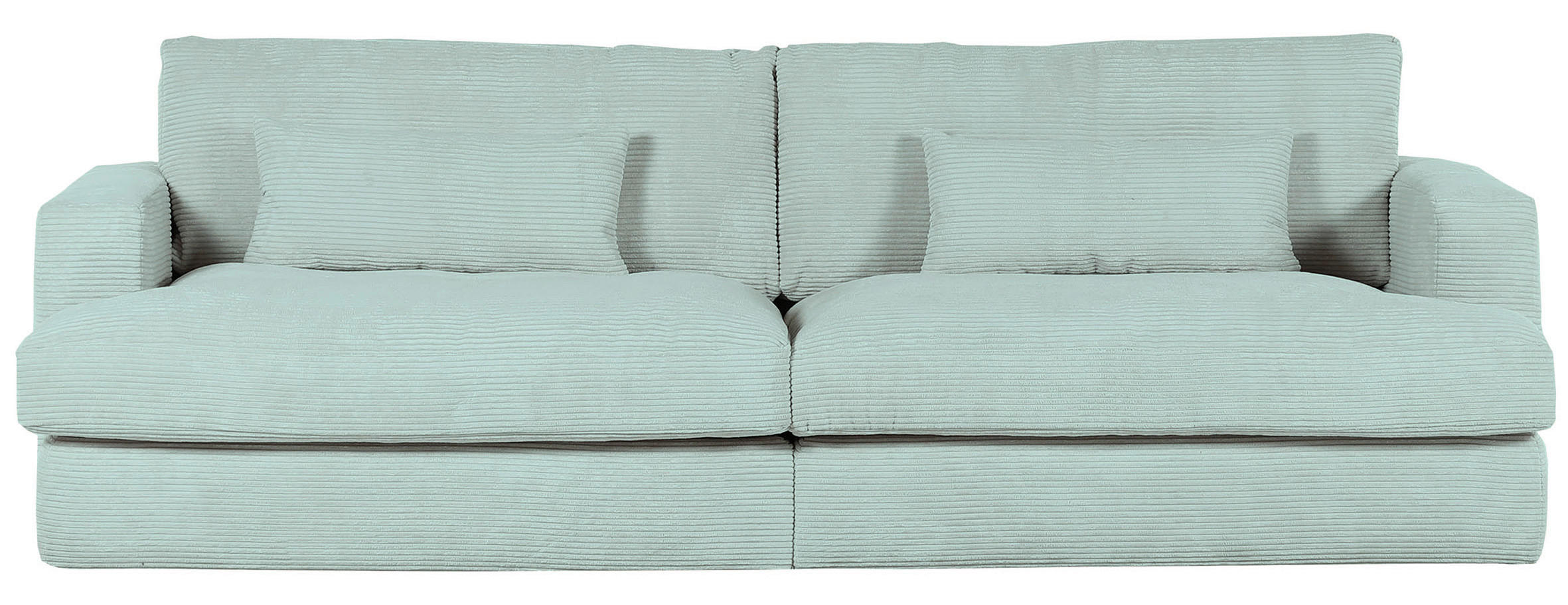 BIGSOFA Cord Hellblau  - Schwarz/Hellblau, ROMANTIK / LANDHAUS, Kunststoff/Textil (270/67/120cm) - Landscape