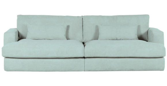 BIGSOFA Cord Hellblau  - Schwarz/Hellblau, ROMANTIK / LANDHAUS, Kunststoff/Textil (270/67/120cm) - Landscape