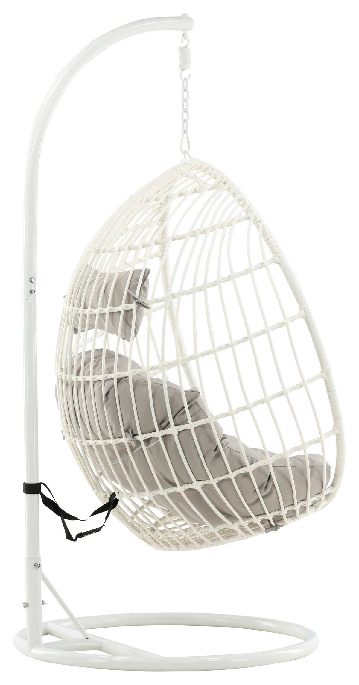 HÄNGESESSEL 95/196/95 cm  - Weiß, KONVENTIONELL, Holz (95/196/95cm) - Gardenson