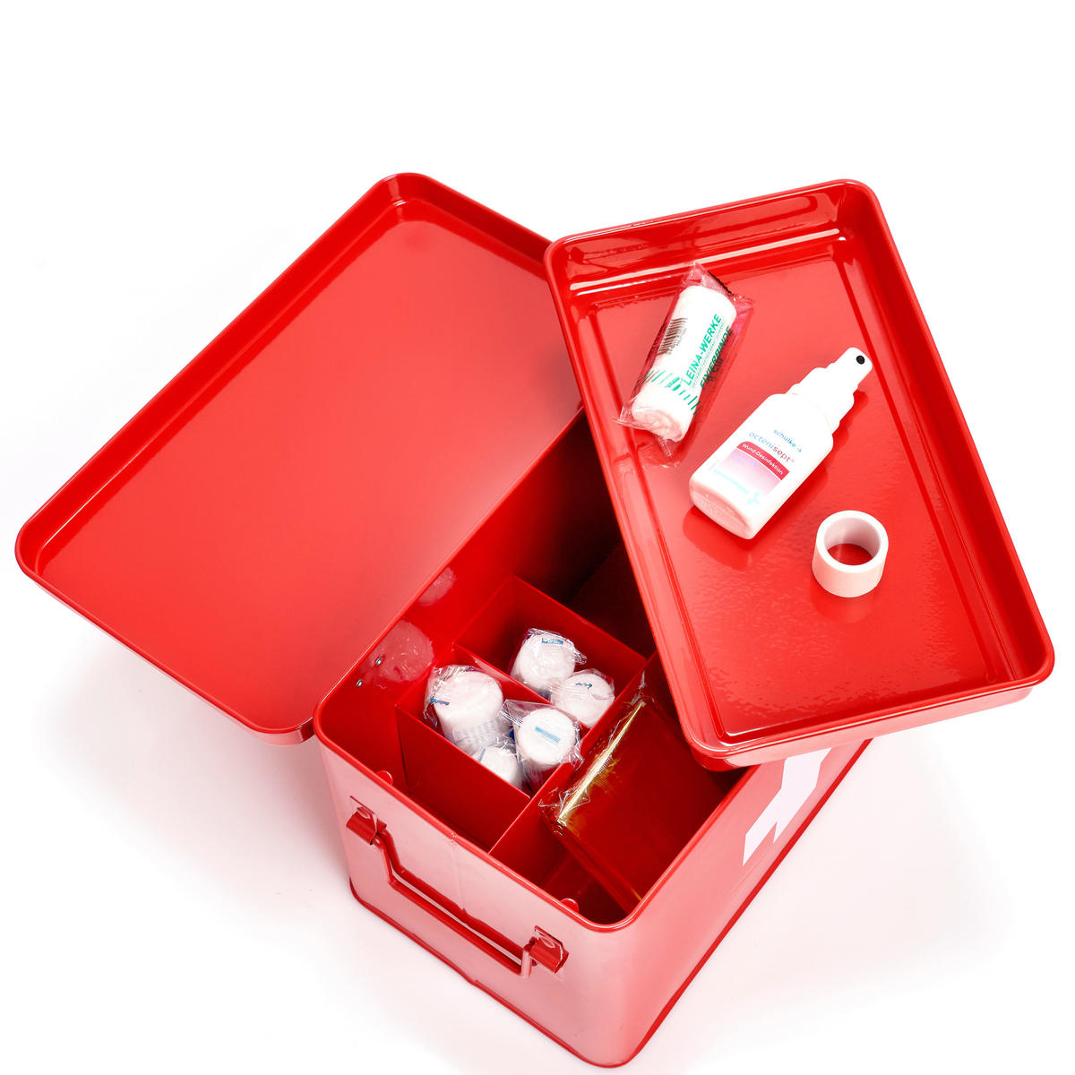 MEDIZINBOX  - Rot, Basics, Metall (32/20/21cm) - Zeller Present
