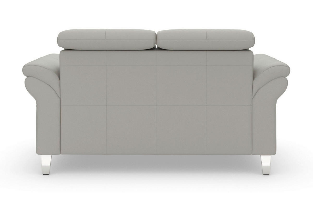 2-SITZER-SOFA 156/84/93 cm ARNGAST E in Echtleder Hellgrau   - Chromfarben/Hellgrau, Basics, Leder/Metall (156/84/93cm) - Sit & More