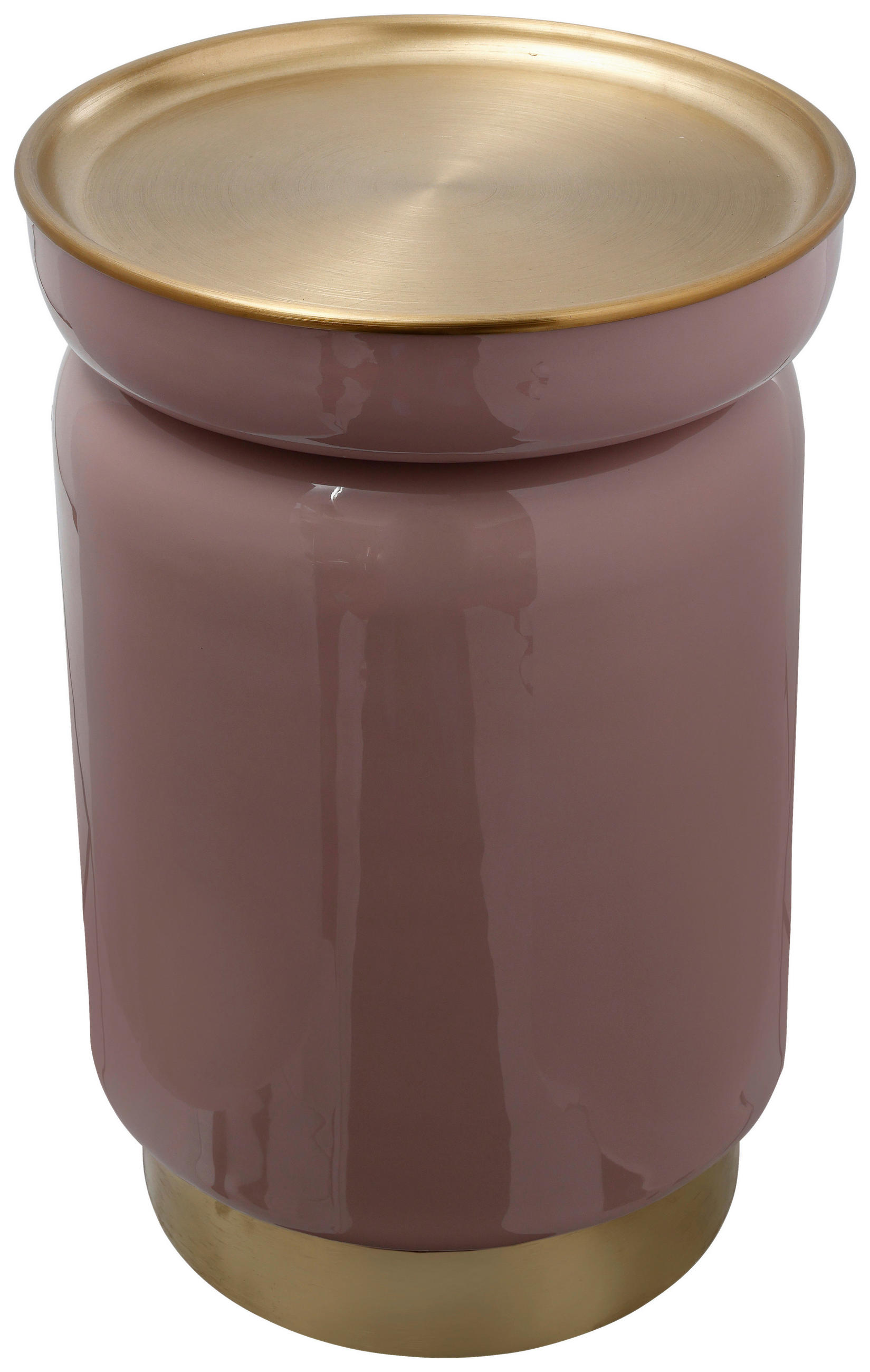 BEISTELLTISCH in Metall  - Goldfarben/Altrosa, Design, Metall (31,5/46,5cm) - Kayoom