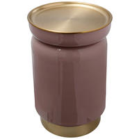BEISTELLTISCH in Metall  - Goldfarben/Altrosa, Design, Metall (31,5/46,5cm) - Kayoom