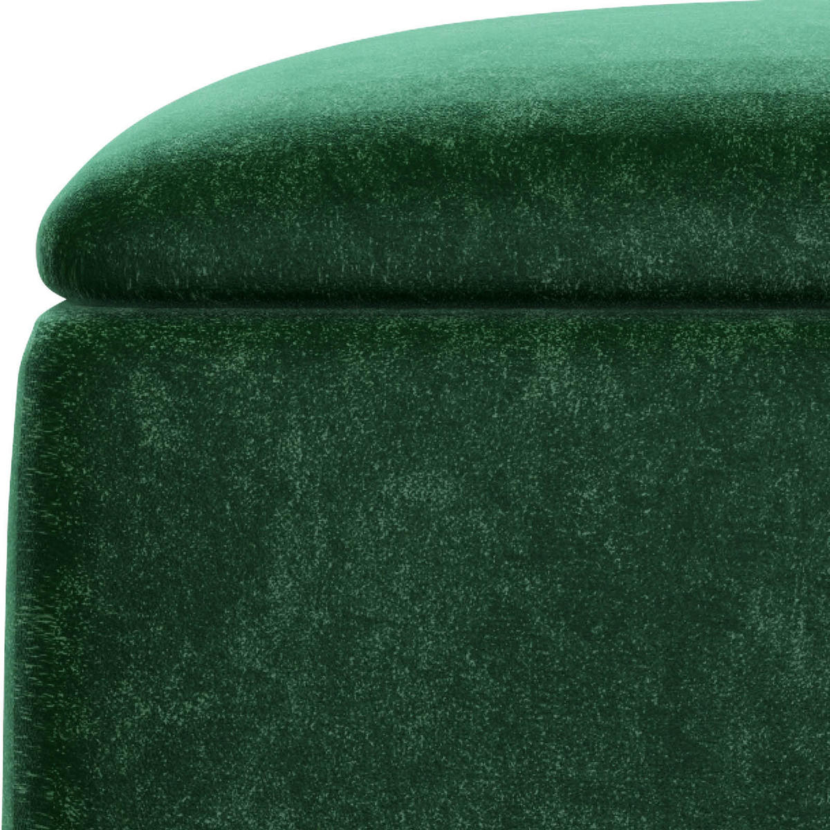HOCKER in Textil Grün  - Goldfarben/Grün, LIFESTYLE, Textil (34/44/37cm) - Playboy