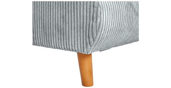 ECKSOFA in Cord Grau  - Eichefarben/Grau, KONVENTIONELL, Holz/Textil (284/162cm) - Carryhome