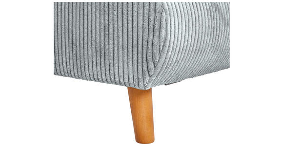 ECKSOFA in Cord Hellgrau  - Eichefarben/Hellgrau, KONVENTIONELL, Holz/Textil (284/162cm) - Carryhome