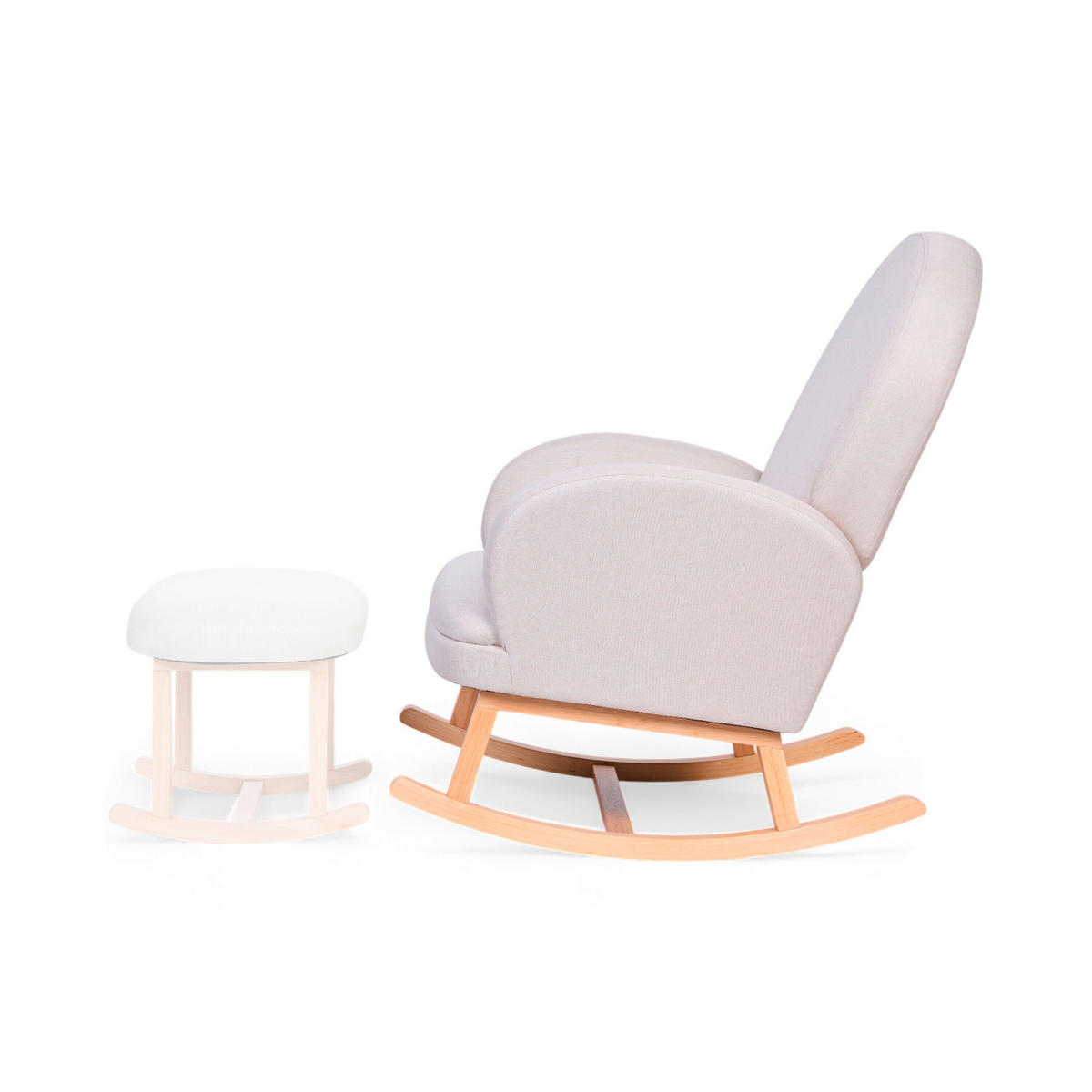 SCHAUKELSTUHL in Teddystoff Beige  - Birkefarben/Beige, Basics, Holz/Textil (71/86/97.5cm) - Childhome