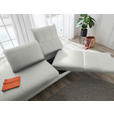 RÉCAMIERE in Echtleder Hellgrau  - Chromfarben/Hellgrau, Design, Leder/Metall (209/85-109/95-16cm) - Dieter Knoll