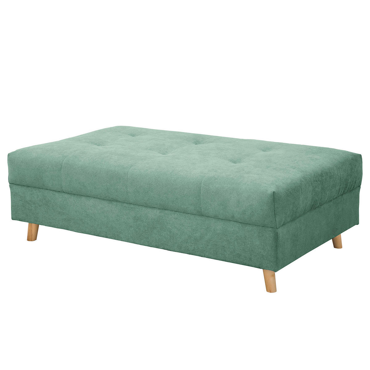 ECKSOFA inkl. Hocker Ariella in Mikrofaser Mintgrün  161/231 cm  - Naturfarben/Mintgrün, Design, Holz/Textil (161/231cm) - Livetastic