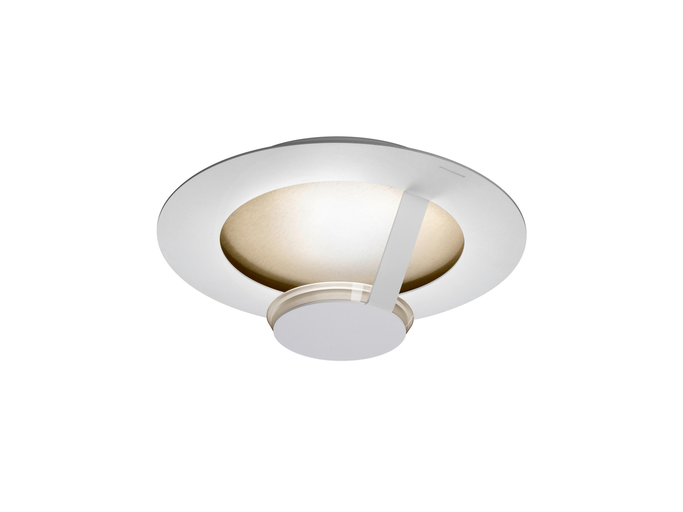 LED-WANDLEUCHTE 36/14 cm   - Goldfarben/Braun, Design, Metall (36/14cm) - Grossmann