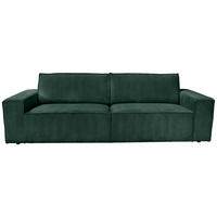 3-SITZER-SOFA Cord Dunkelgrün  - Dunkelgrün/Schwarz, KONVENTIONELL, Kunststoff/Textil (248/76/95cm) - Carryhome