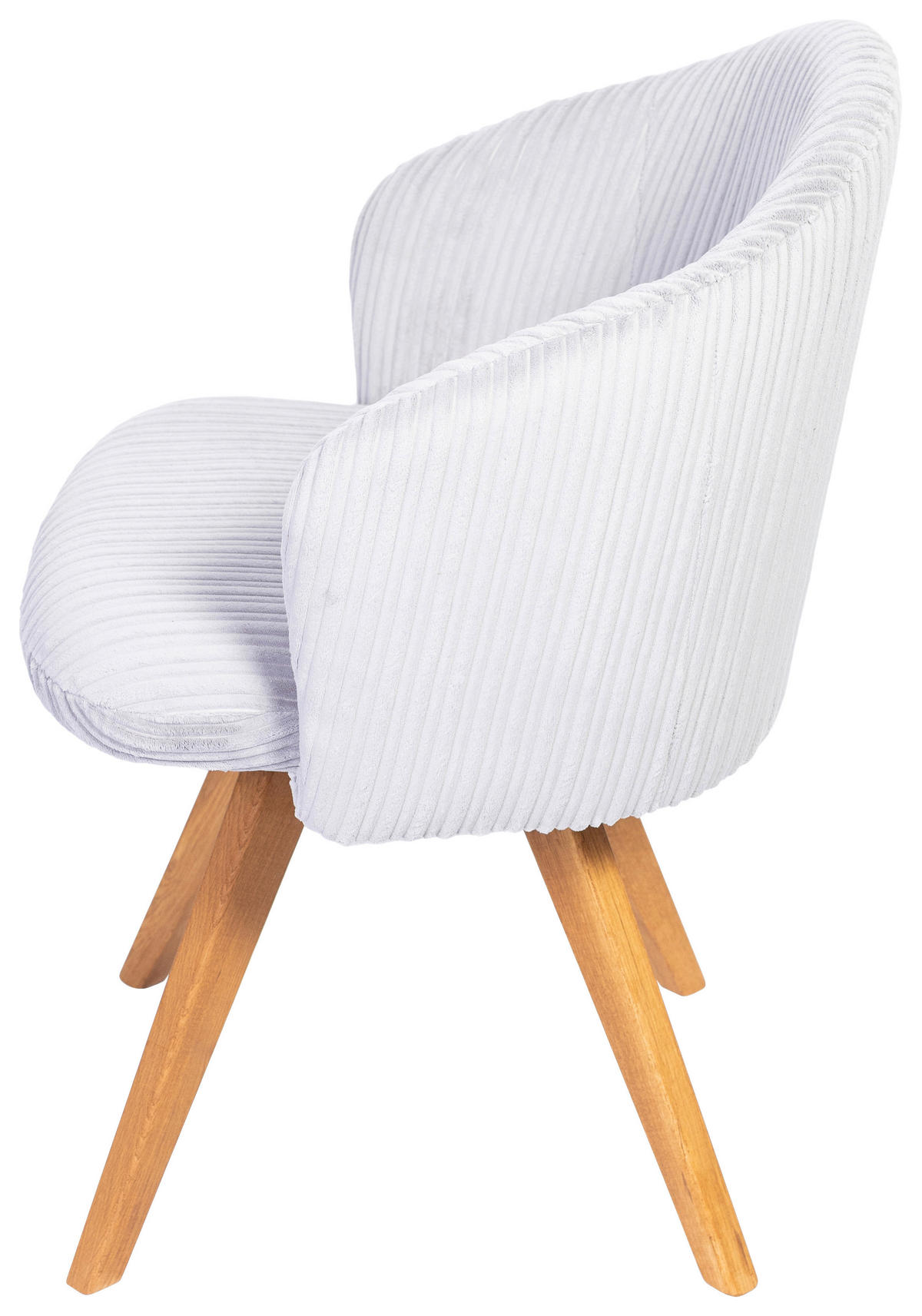 ARMLEHNSTUHL  in Feincord  - Eichefarben/Hellgrau, KONVENTIONELL, Holz/Textil (64/58/59cm) - Stylife