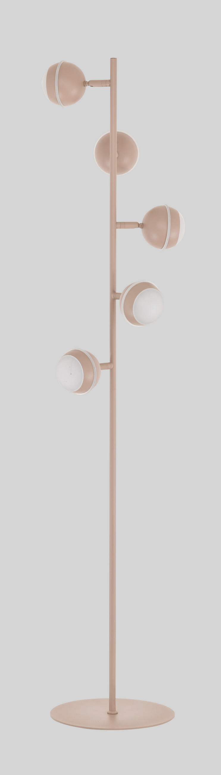 LED-STEHLEUCHTE Biarritz 25/140/25 cm  - Sandfarben/Schwarzchrom, Design, Kunststoff/Metall (25/140/25cm)
