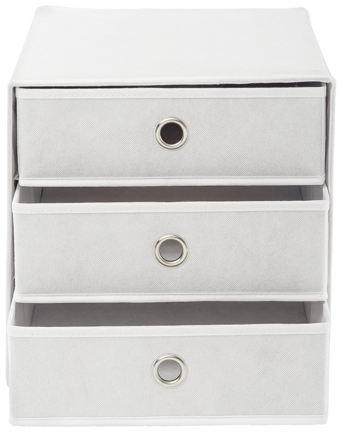 FALTBOX - Silberfarben/Weiß, Design, Karton/Textil (32/32/31,5cm) - Carryhome