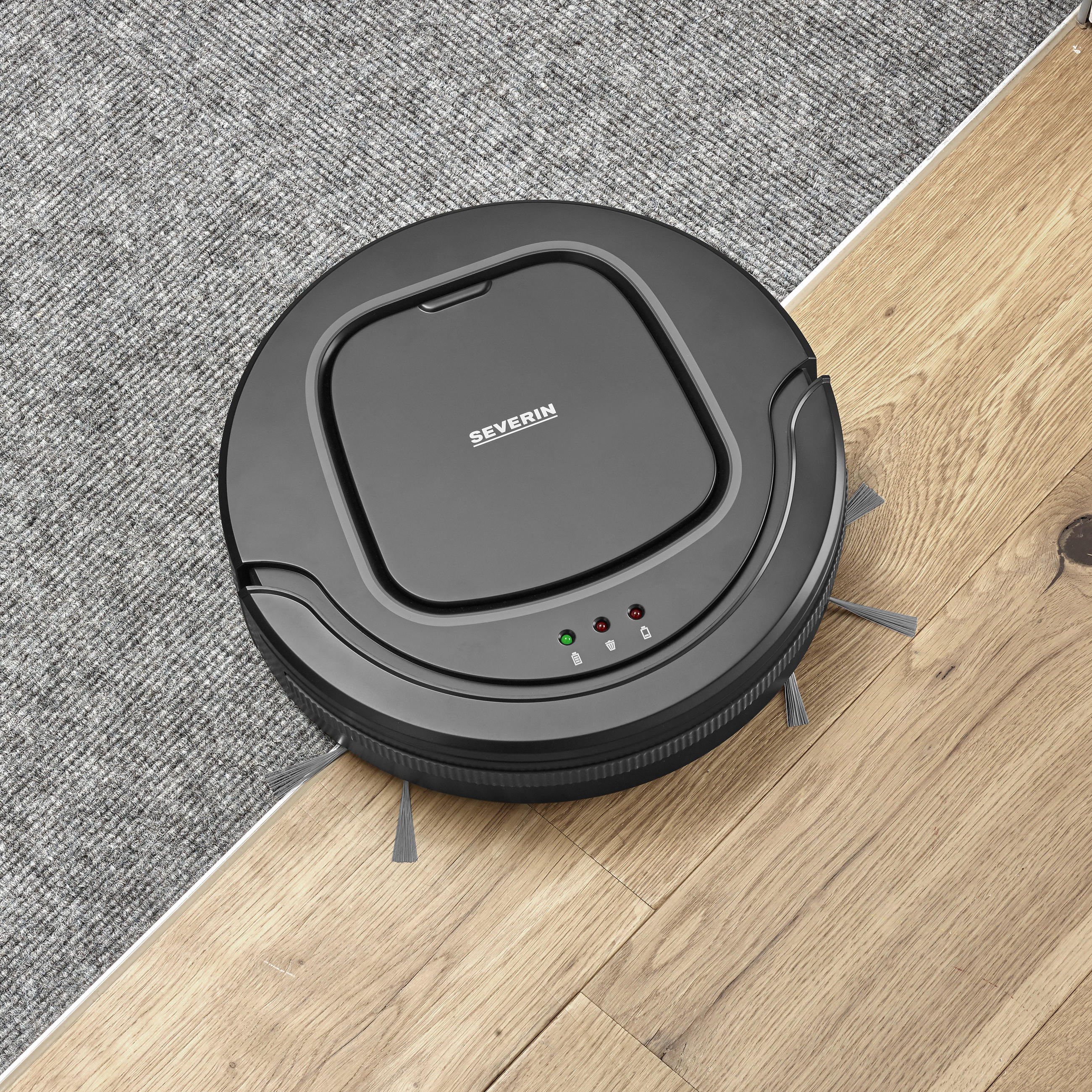 STAUBSAUGERROBOTER  Chill  - Schwarz, Basics, Kunststoff (28,5/28,5/7cm) - Severin