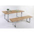 SITZBANK Kernbuche massiv Buchefarben - Chromfarben/Buchefarben, Design, Holz/Metall (180/45/40cm) - Carryhome SITZBANK Kernbuche massiv Buchefarben - Chromfarben/Buchefarben, Design, Holz/Metall (180/45/40cm) - Carryhome