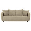SCHLAFSOFA in Flachgewebe Beige  - Beige/Schwarz, KONVENTIONELL, Kunststoff/Textil (250/74/108cm) - Carryhome
