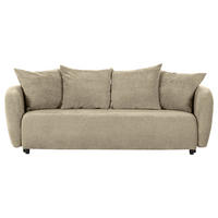SCHLAFSOFA in Flachgewebe Beige  - Beige/Schwarz, KONVENTIONELL, Kunststoff/Textil (250/74/108cm) - Carryhome