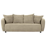 SCHLAFSOFA in Flachgewebe Beige  - Beige/Schwarz, KONVENTIONELL, Kunststoff/Textil (250/74/108cm) - Carryhome