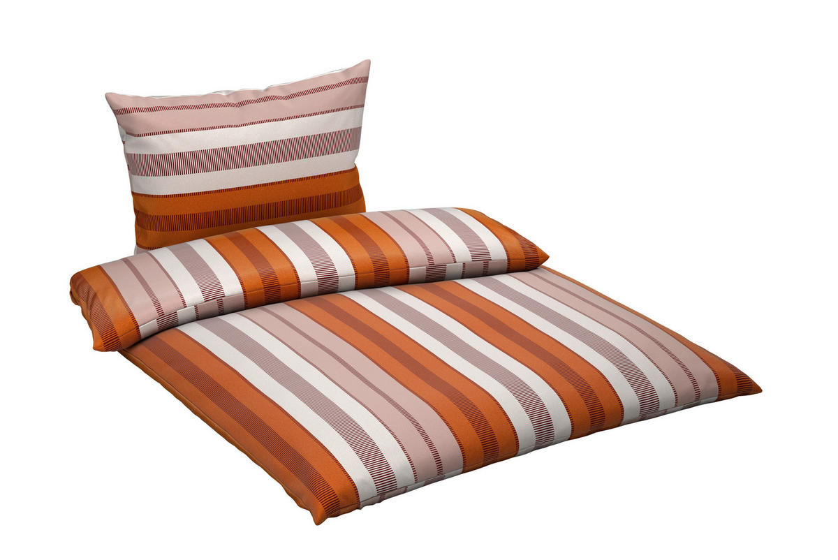 BETTWÄSCHE Mavie Satin 140/200 cm  - Orange, Basics, Textil (140/200cm) - Novel