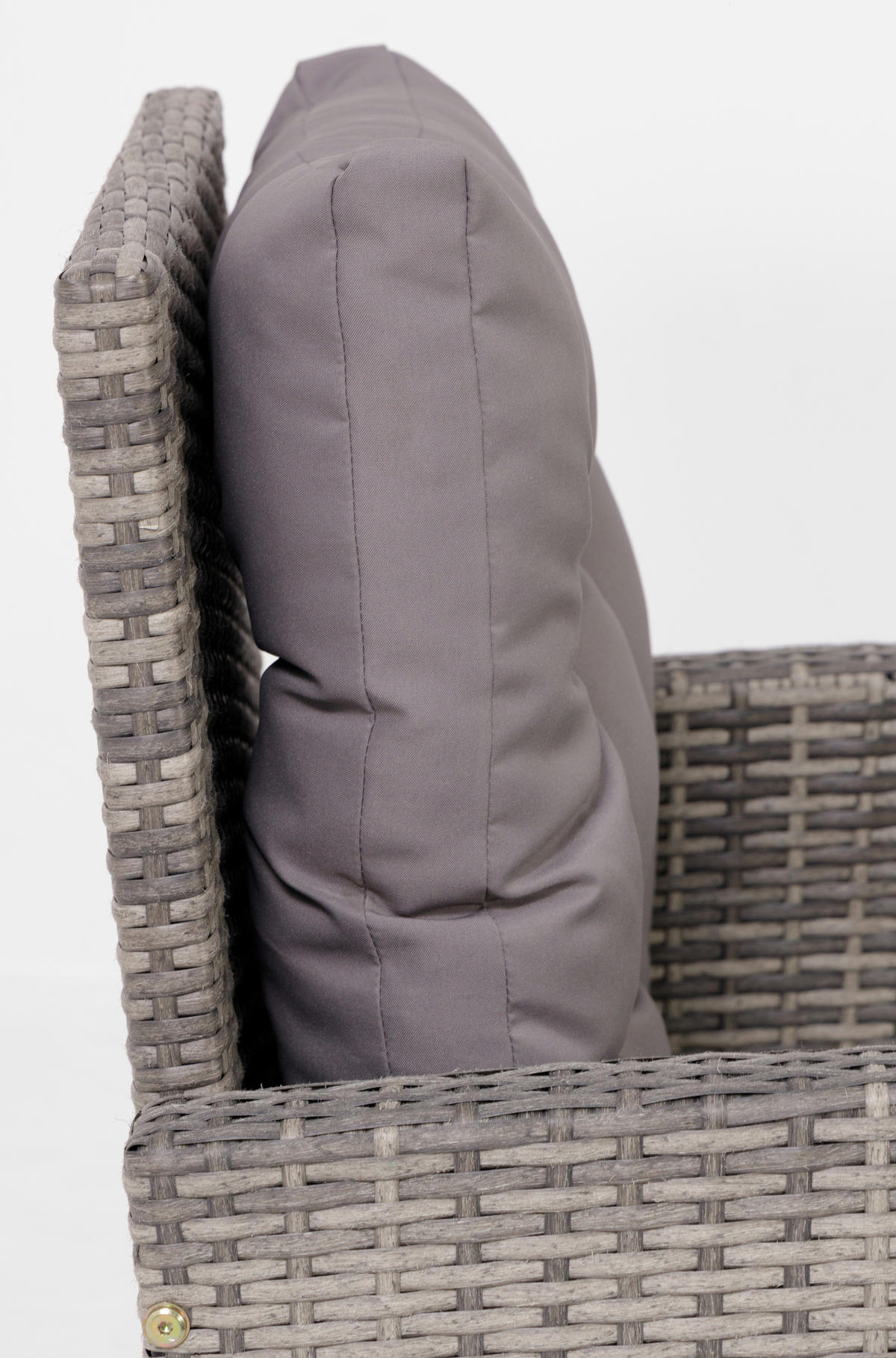 LOUNGEGARNITUR Stahl  - Dunkelgrau/Grau, MODERN, Kunststoff/Textil (120/70cm) - Ambia Garden