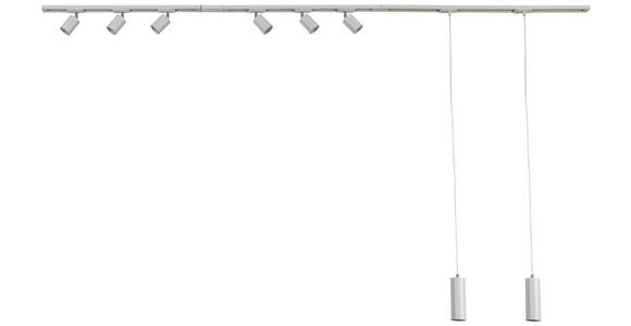 SCHIENENSYSTEM - Chromfarben/Weiß, Trend, Kunststoff/Metall (262cm) - Novel