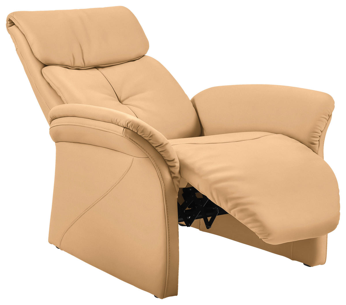 FERNSEHSESSEL in Hellbraun  - Hellbraun/Schwarz, KONVENTIONELL, Leder/Kunststoff (88/107/91cm) - Himolla Komfortklass