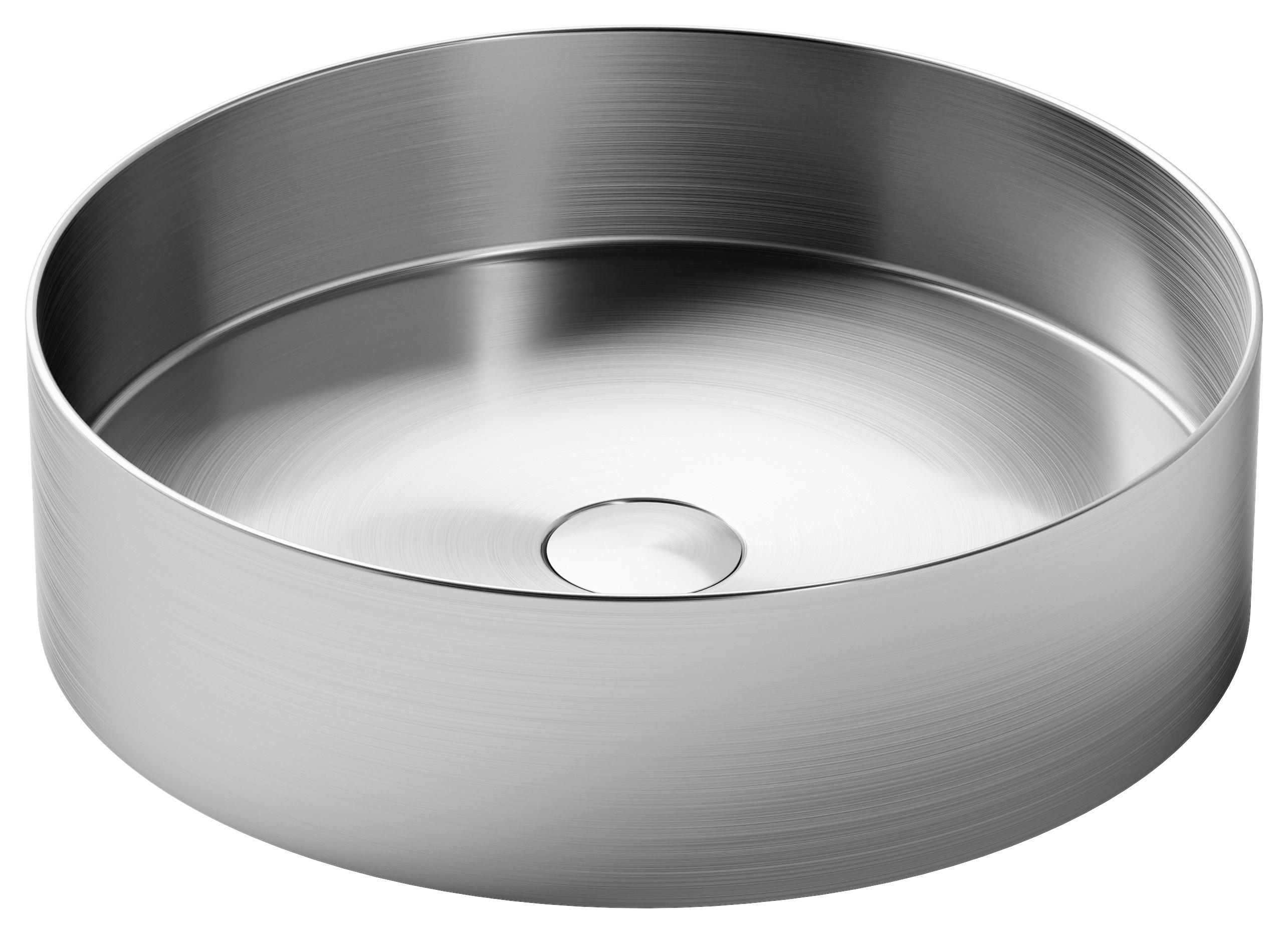 WASCHBECKEN 40/11/40 cm  - Edelstahlfarben, MODERN, Metall (40/11/40cm)