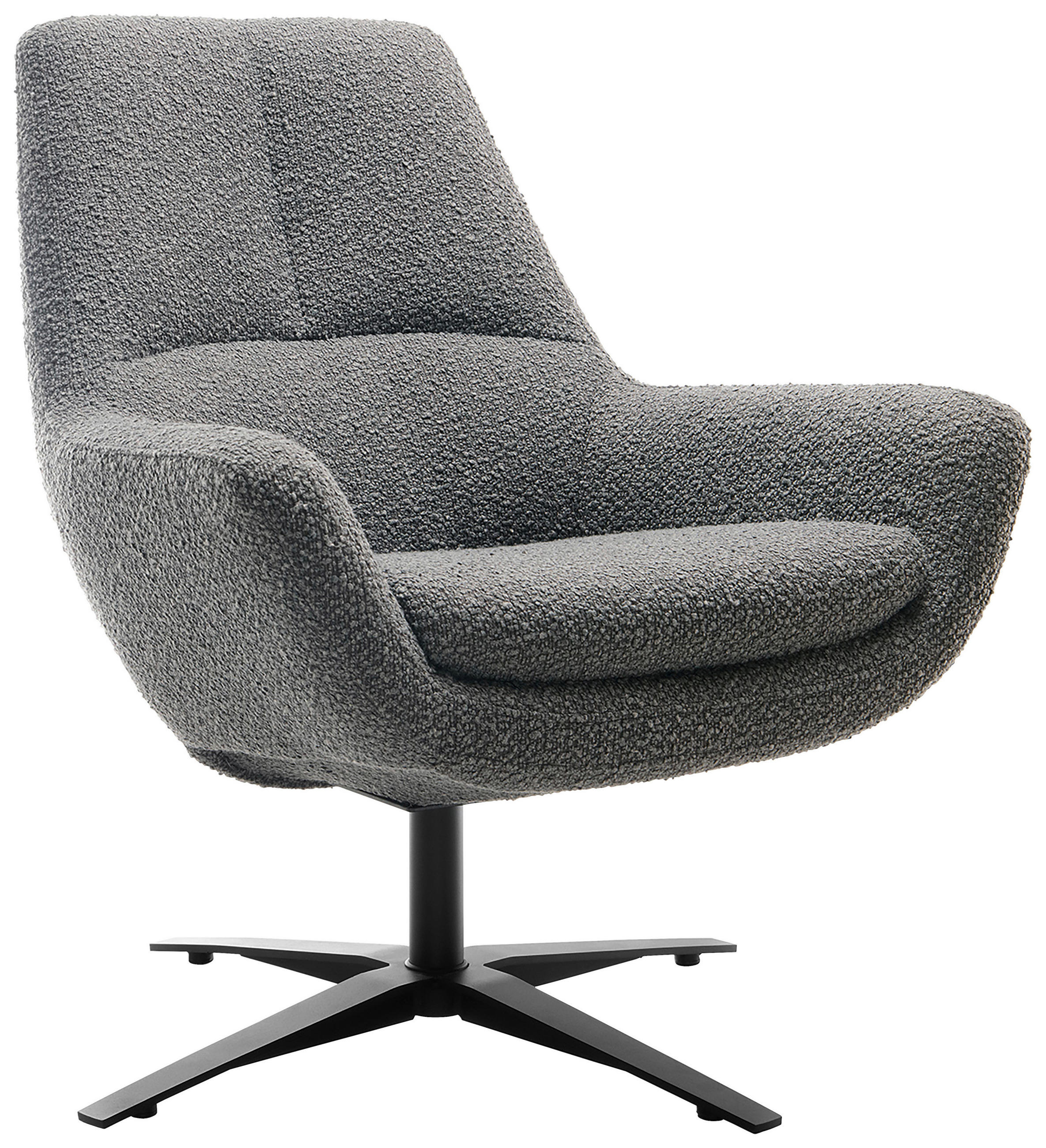 Trendmanufaktur Sessel BE Organic Anthrazit 81x92x83 cm