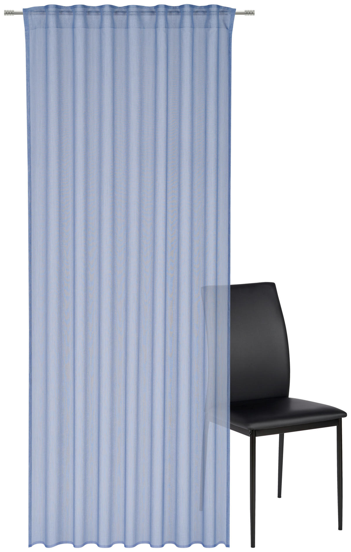 FERTIGVORHANG transparent  - Blau, Basics, Textil (140/245cm) - Esposa