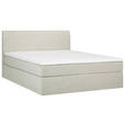 BOXSPRINGBETT 160/200 cm  in Hellgrau  - Hellgrau/Schwarz, KONVENTIONELL, Holz/Textil (160/200cm) - Carryhome