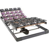TELLERLATTENROST PREMIUM FLEX 4000 90/190 cm Kopfteil, Fußteil verstellbar, Buche  - Schieferfarben, Basics, Holz (90/190cm) - Tempur