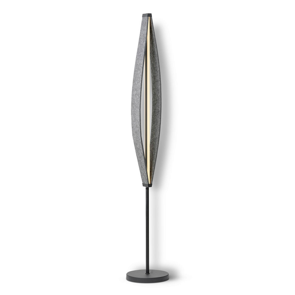 LED-STEHLEUCHTE 25/152,5 cm    - Dunkelgrau, Design, Kunststoff/Textil (25/152,5cm) - Osram