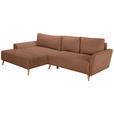 ECKSOFA in Webstoff Dunkelorange  - Buchefarben/Dunkelorange, KONVENTIONELL, Holz/Textil (169/294cm) - Carryhome