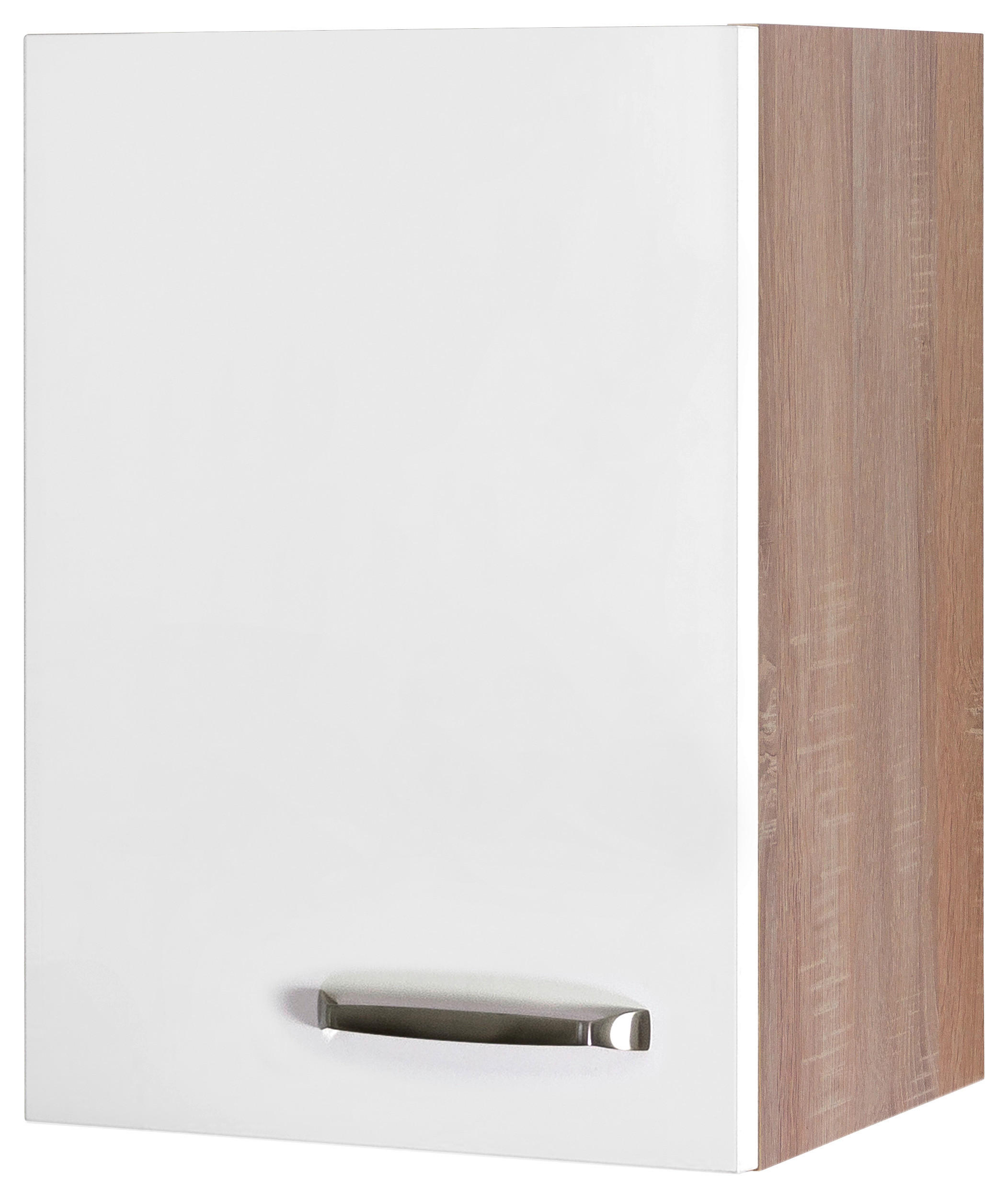 KÜCHENOBERSCHRANK 40/54,8/32 cm  in Sonoma Eiche, Weiß Hochglanz  - Edelstahlfarben/Weiß Hochglanz, MODERN, Holzwerkstoff/Metall (40/54,8/32cm) - FlexWell