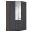 DREHTÜRENSCHRANK 151/235/61 cm,  in Graphitfarben, 3-türig  - Graphitfarben, Basics, Glas/Holzwerkstoff (151/235/61cm) - Novel