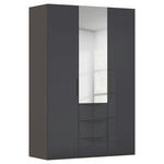 DREHTÜRENSCHRANK 151/223/61 cm,  in Graphitfarben, 3-türig  - Graphitfarben, Basics, Glas/Holzwerkstoff (151/223/61cm) - Novel