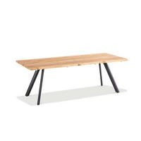 GARTENTISCH 220/95/76 cm  - Anthrazit/Teakfarben, Design, Holz/Metall (220/95/76cm)