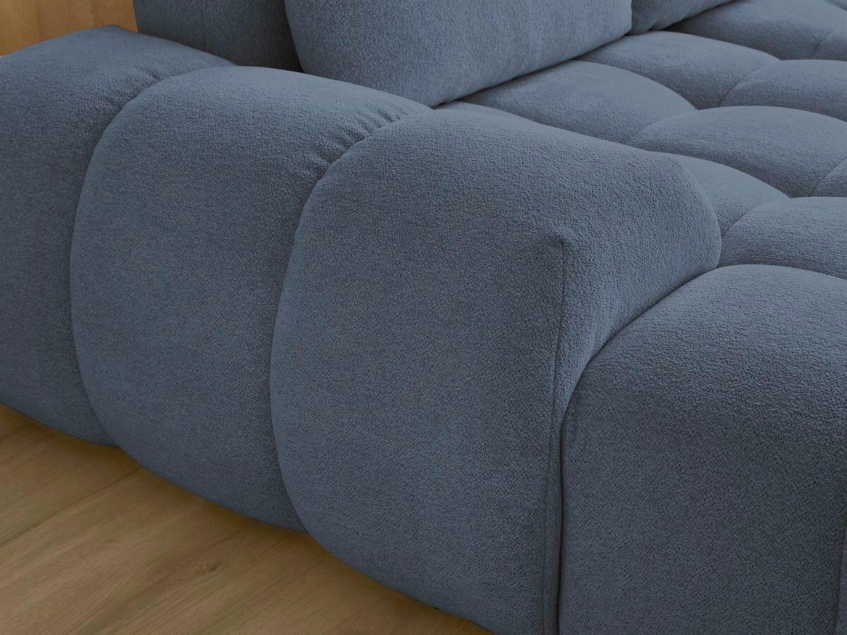 ECKSCHLAFSOFA EVEREST  mit Rücken echt, Armteil links, Armteil rechts Flachgewebe Dunkelblau  - Schwarz/Dunkelblau, MODERN, Kunststoff/Textil (198/423/212cm)